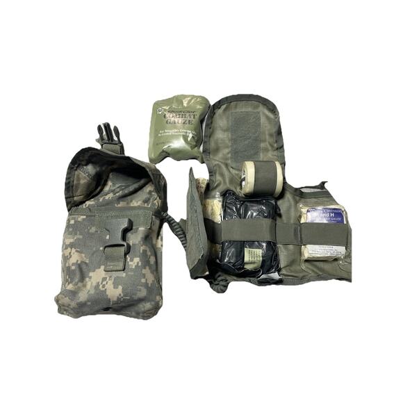US Military Improved First Aid Kit Pouch Tactical Army Contents Field - Picture 1 of 9